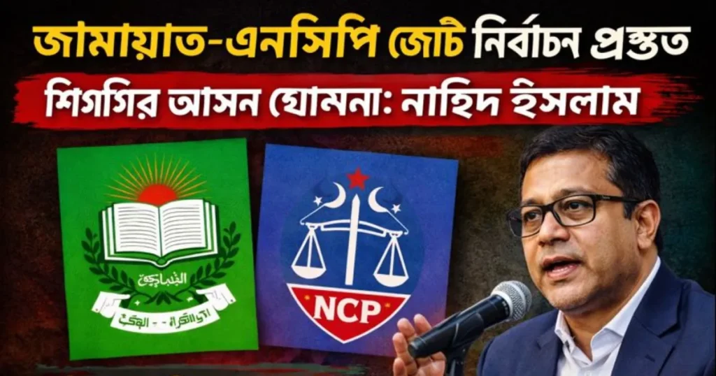 নির্বাচনের জন্য জামায়াতের সঙ্গে জোট প্রস্তুত, দু–এক দিনের মধ্যে আসন ঘোষণা—নাহিদ ইসলাম